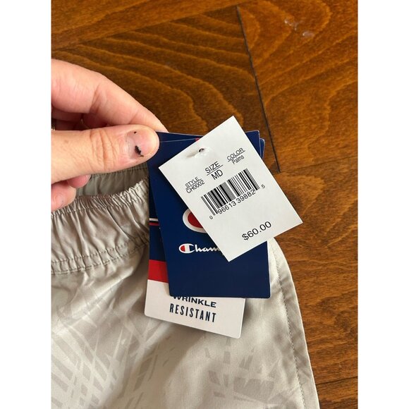 Champion Mens Palm Beach Swim Shorts Mesh Lined NWT Sz M Tan Pockets - Picture 4 of 9